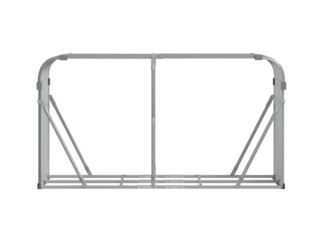 Jilles  Kaminholzunterstand Hellgrau 180x45x100 cm Verzinkter Stahl