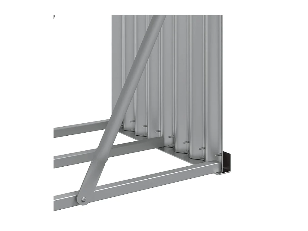 Jilles  Kaminholzunterstand Hellgrau 180x45x100 cm Verzinkter Stahl