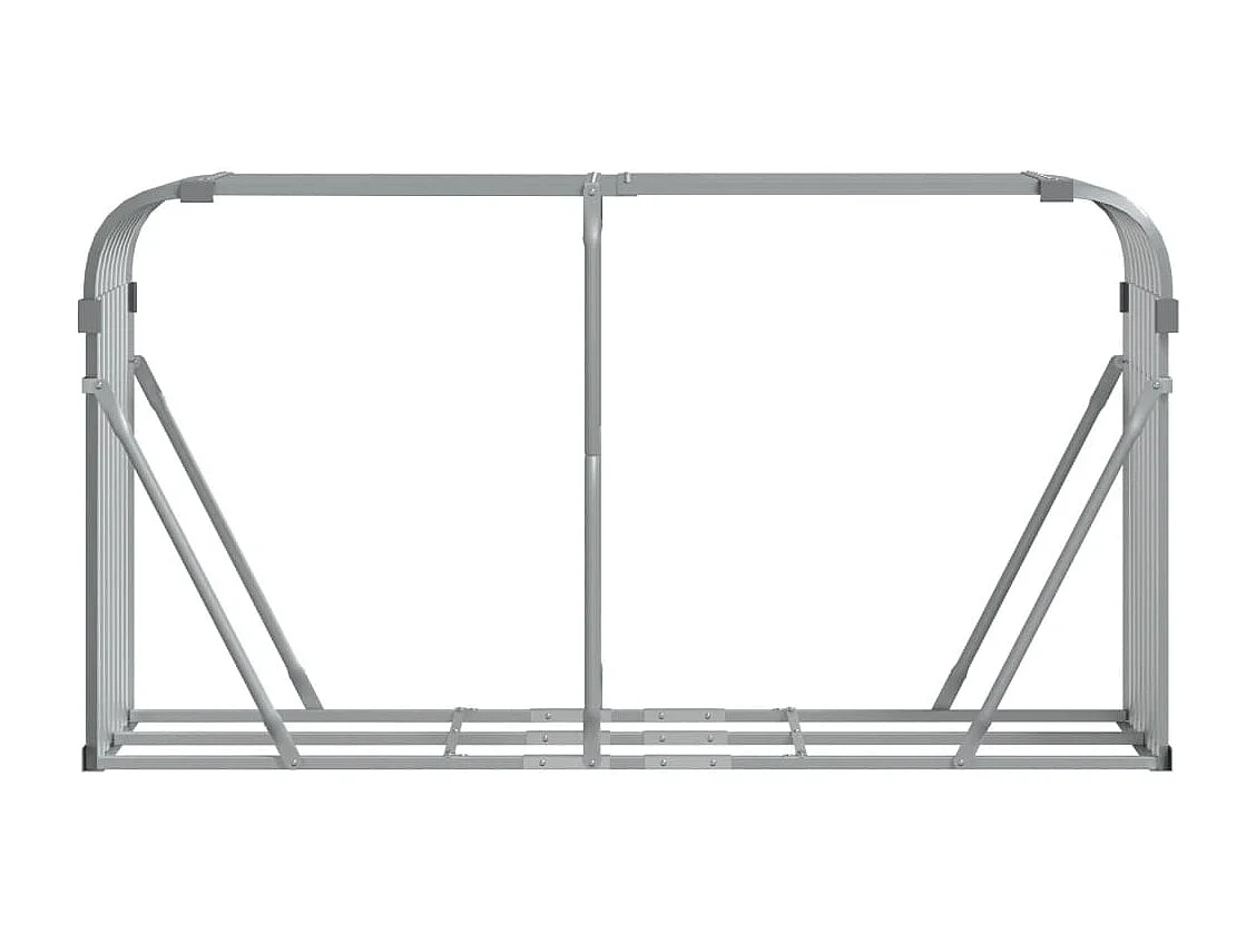 Jilles  Porte-bûches gris clair 180x45x100 cm acier galvanisé