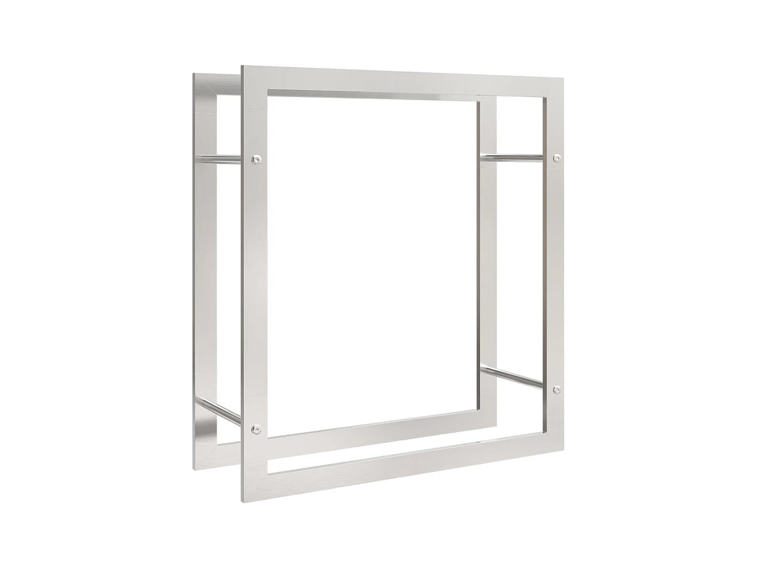 Nichelino  Haardhoutrek 80x28x86 cm roestvrij staal