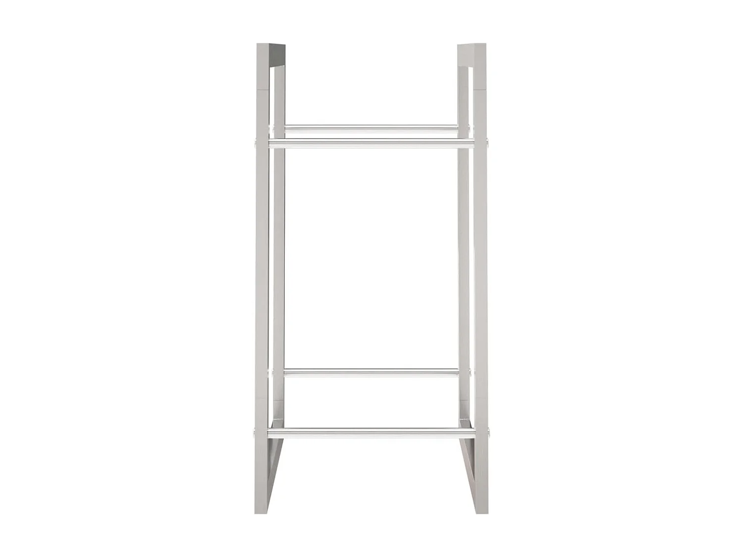 Nichelino  Portalegna 80x28x86 cm in Acciaio Inossidabile