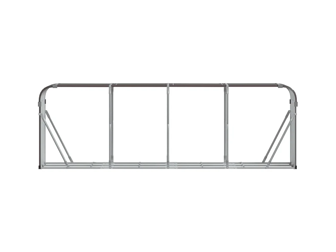 Jilles  Porte-bûches marron 300x45x100 cm acier galvanisé