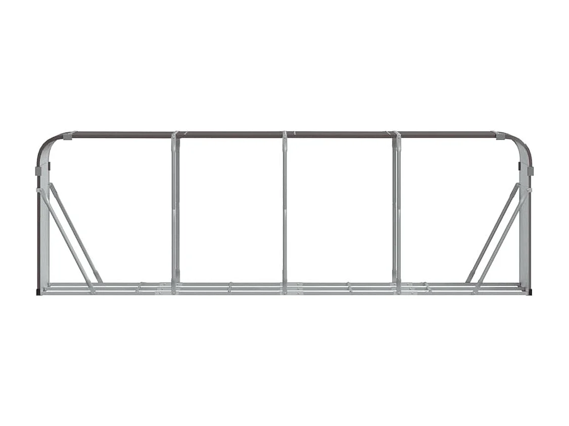 Jilles  Porte-bûches marron 300x45x100 cm acier galvanisé