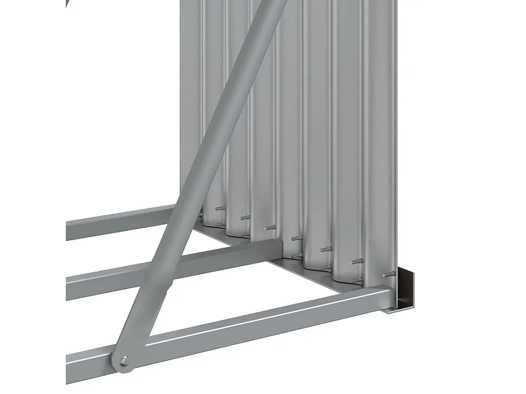 Jilles  Porte-bûches marron 300x45x100 cm acier galvanisé