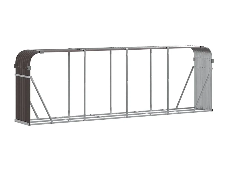Jilles  Haardhoutopslag 300x45x100 cm gegalvaniseerd staal bruin