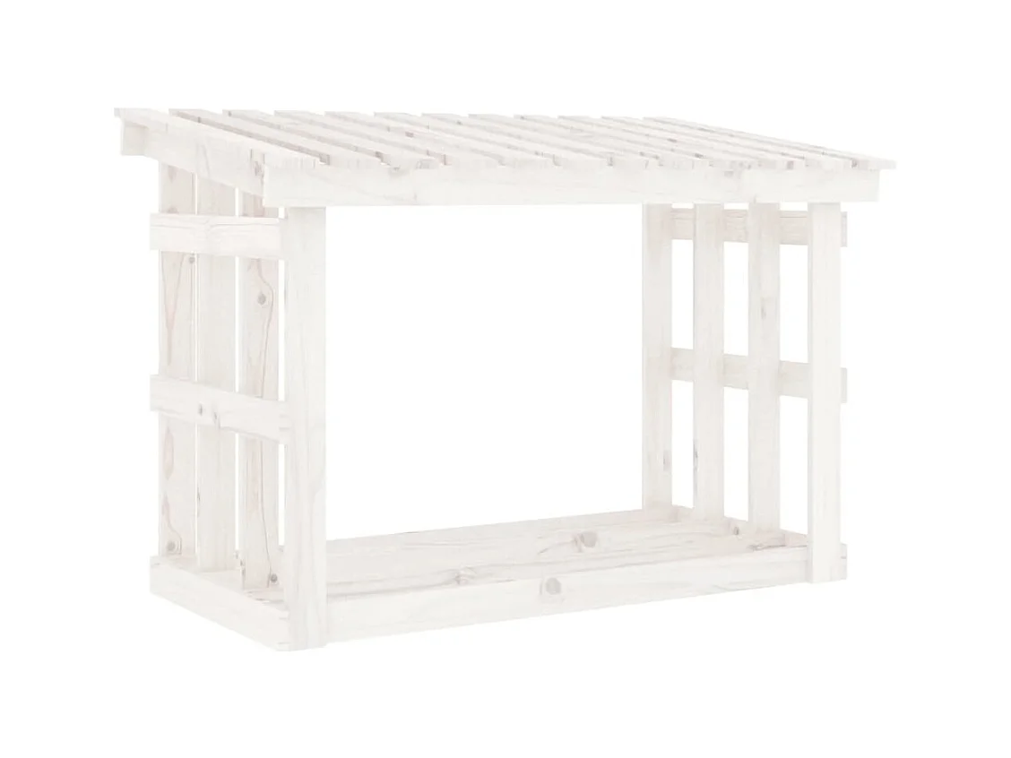 Giarre  Support pour bois de chauffage Blanc 108x64,5x77 cm Bois de pin