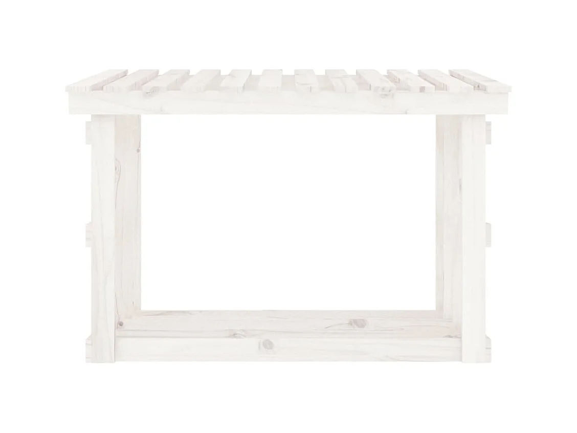 Giarre  Support pour bois de chauffage Blanc 108x64,5x77 cm Bois de pin