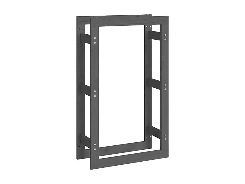 Riemst  Kaminholzregal Grau 60x25x100 cm Massivholz Kiefer