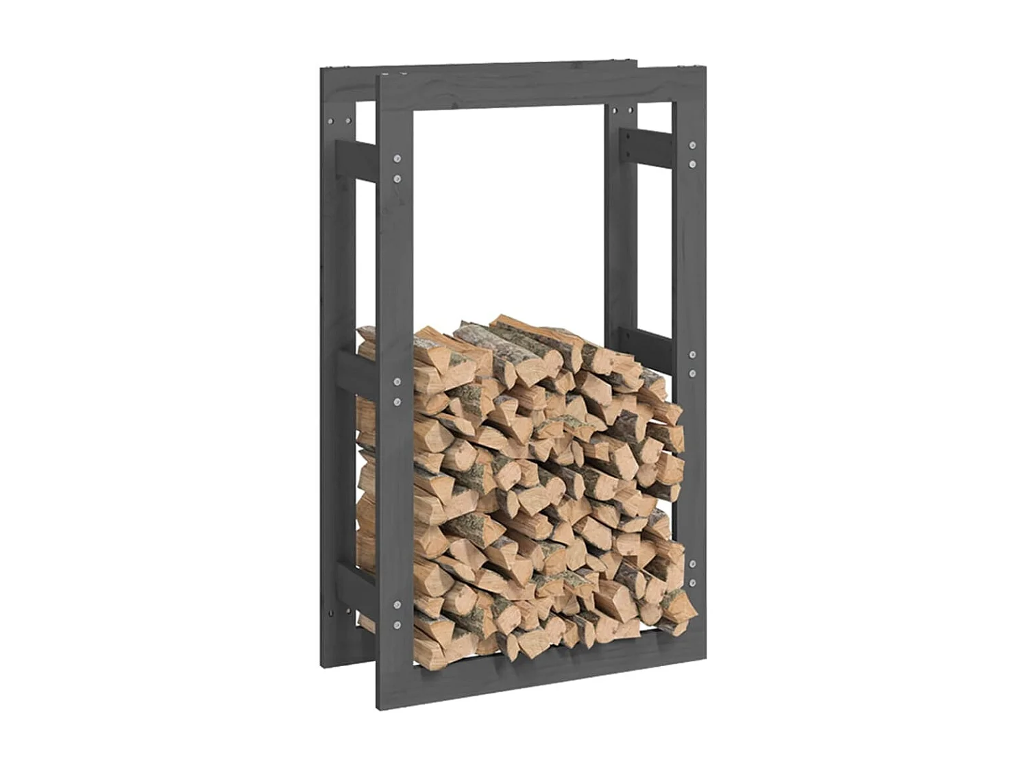 Riemst  Support pour bois de chauffage Gris 60x25x100 cm Bois de pin