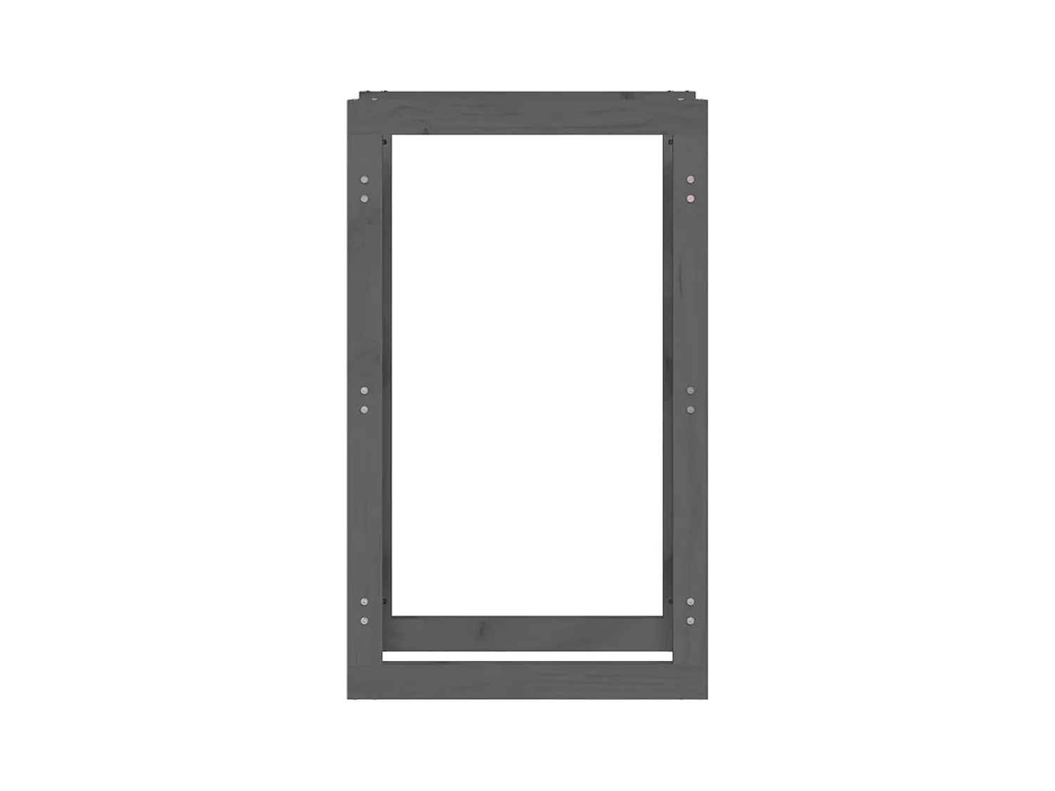 Riemst  Kaminholzregal Grau 60x25x100 cm Massivholz Kiefer