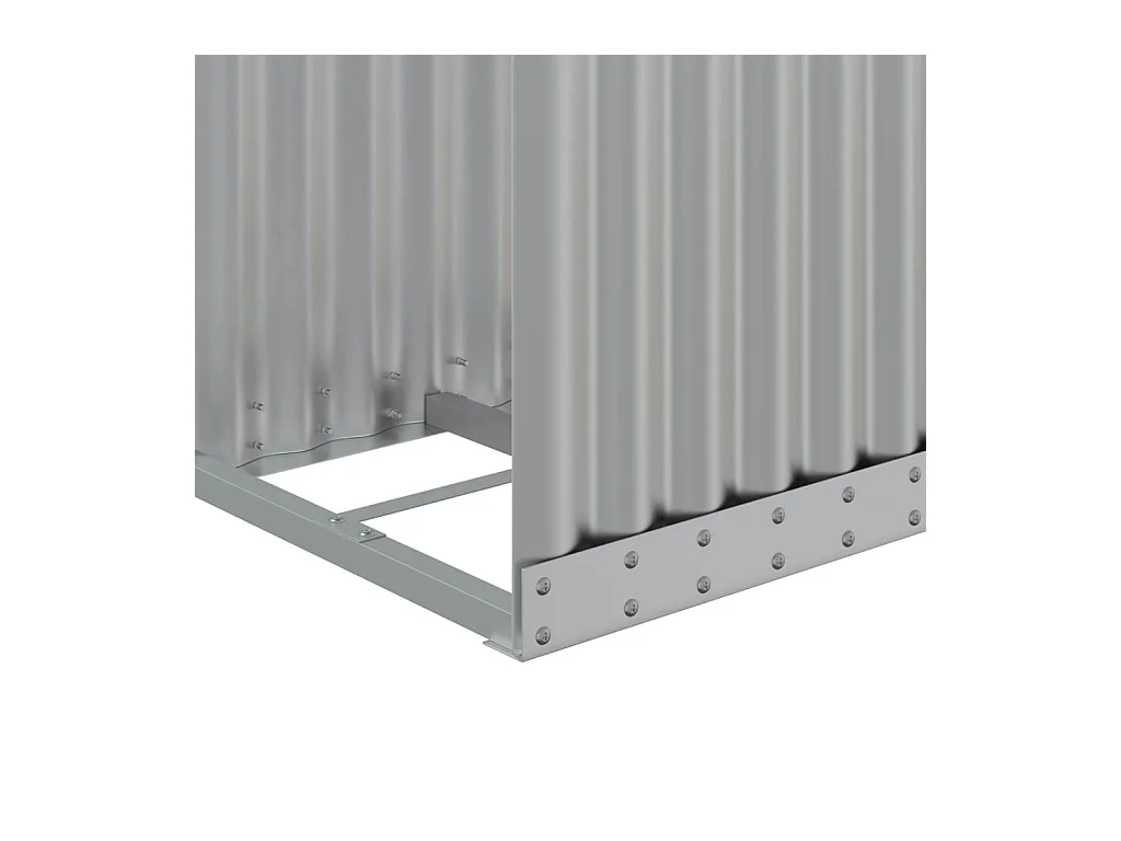 Jilles  Porte-bûches argenté 40x45x170 cm acier galvanisé