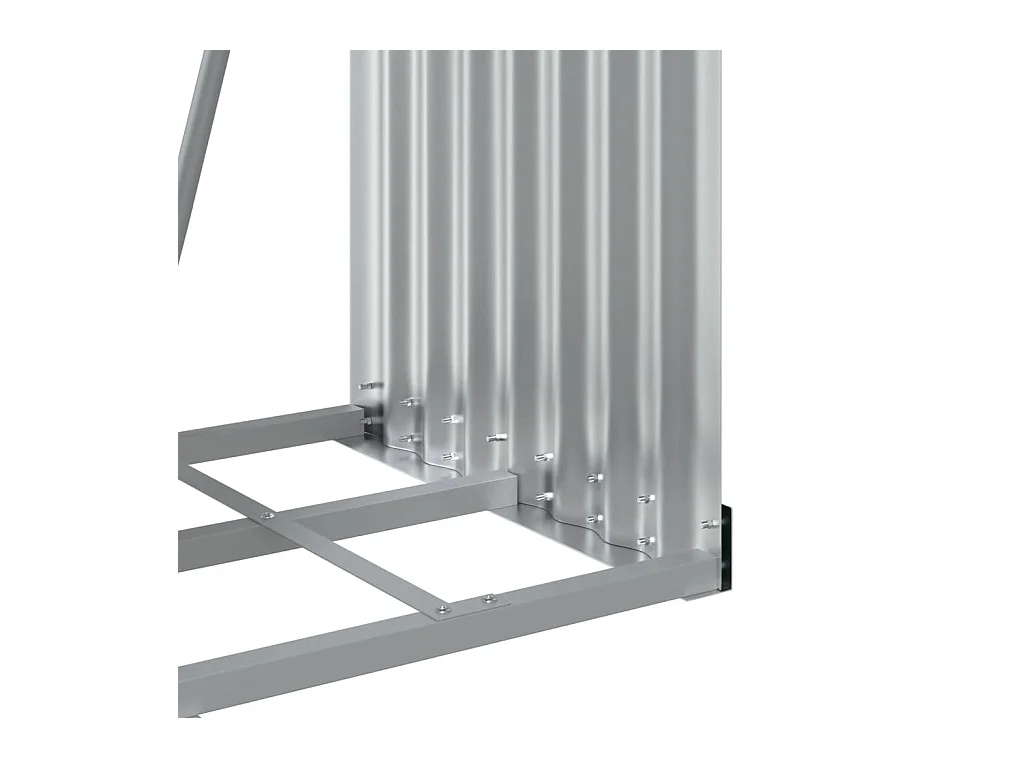 Jilles  Porte-bûches argenté 40x45x170 cm acier galvanisé