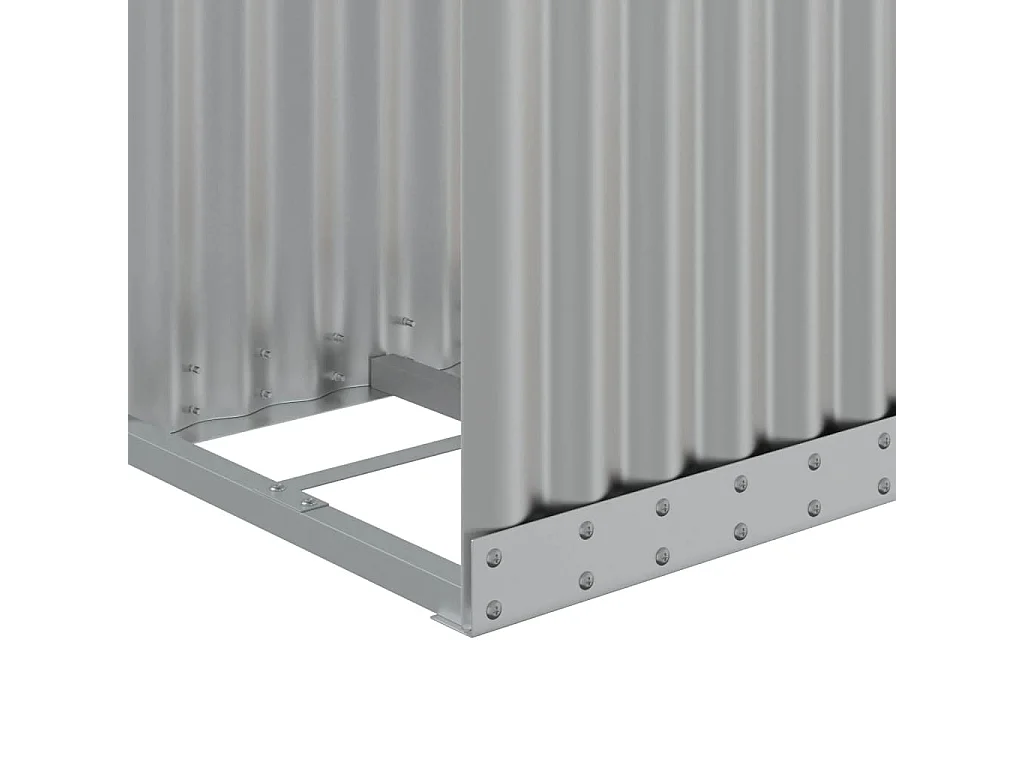 Jilles  Kaminholzunterstand Silbern 40x45x170 cm Verzinkter Stahl