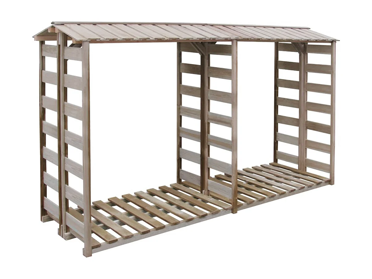 Novi  Deposito per Legname Capanno 300x90x176 cm in Pino Impregnato
