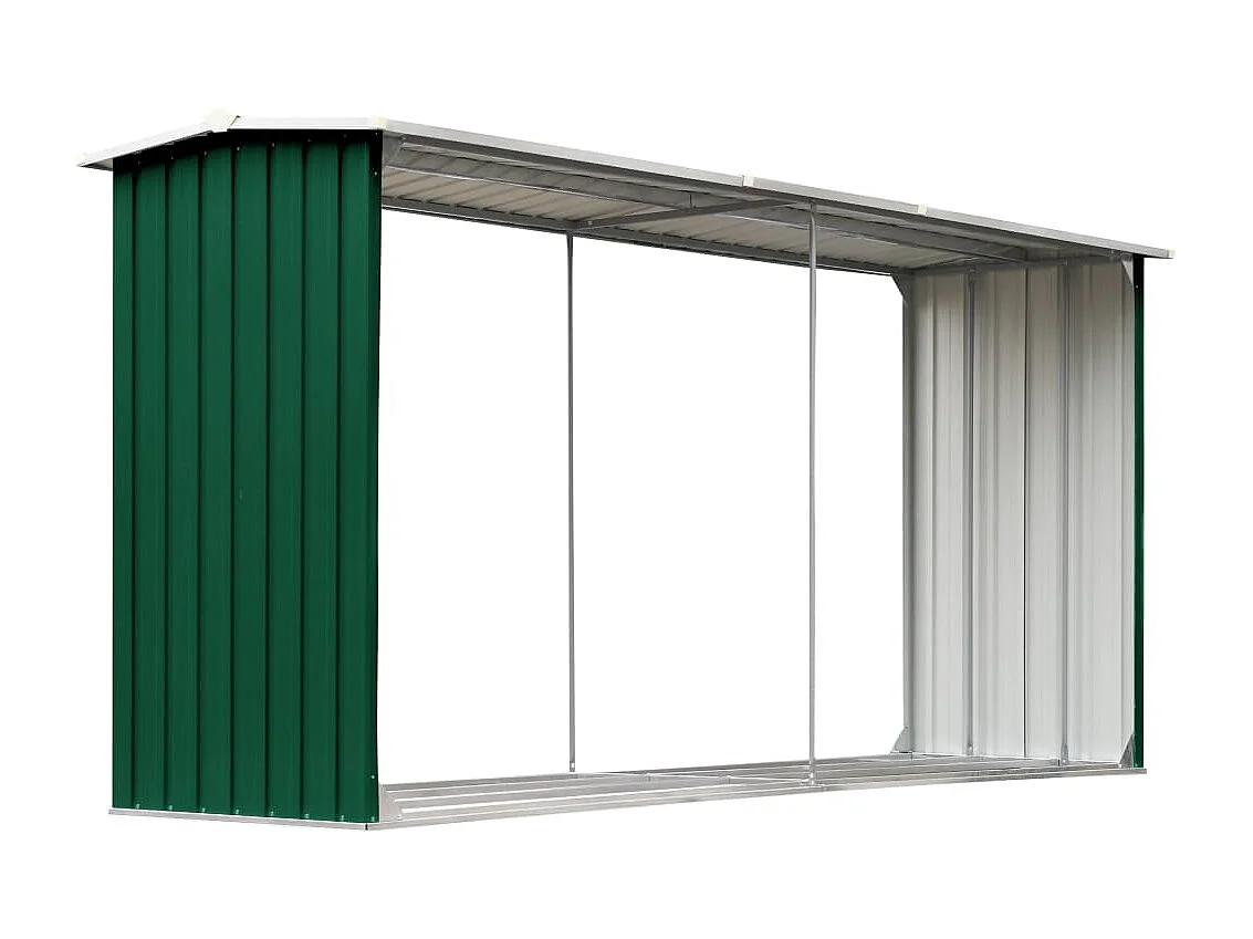 Grydel  Brennholzlager Verzinkter Stahl 330 x 92 x 153 cm Grün