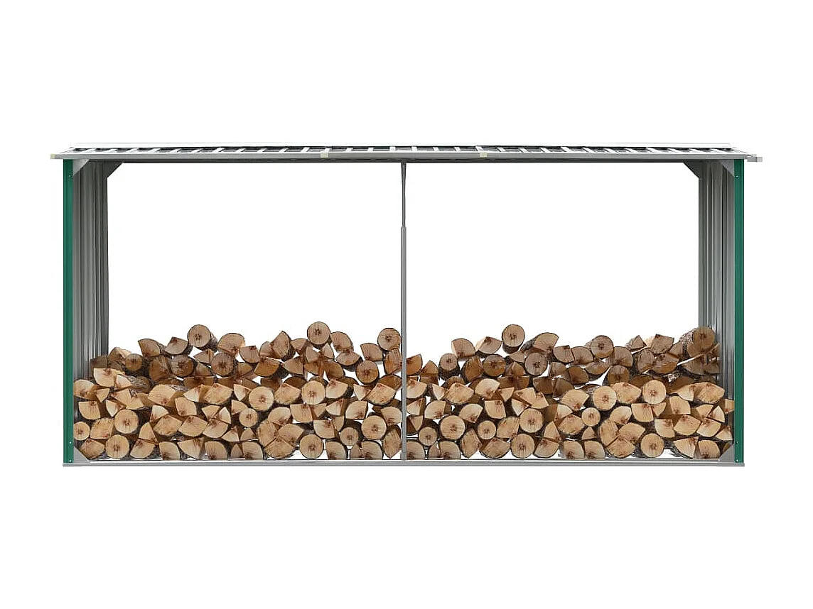 Grydel  Brennholzlager Verzinkter Stahl 330 x 92 x 153 cm Grün
