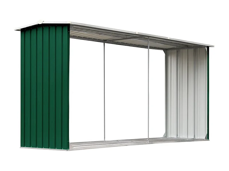 Grydel  Haardhoutschuur 330x92x153 cm gegalvaniseerd staal groen