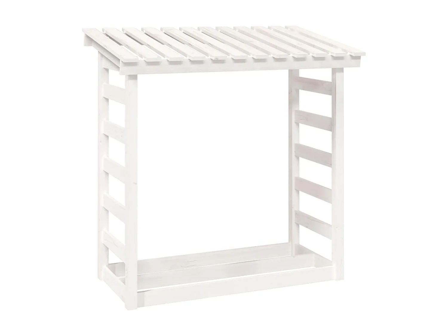 Xarlen  Haardhoutrek 108x64,5x110 cm massief grenenhout wit