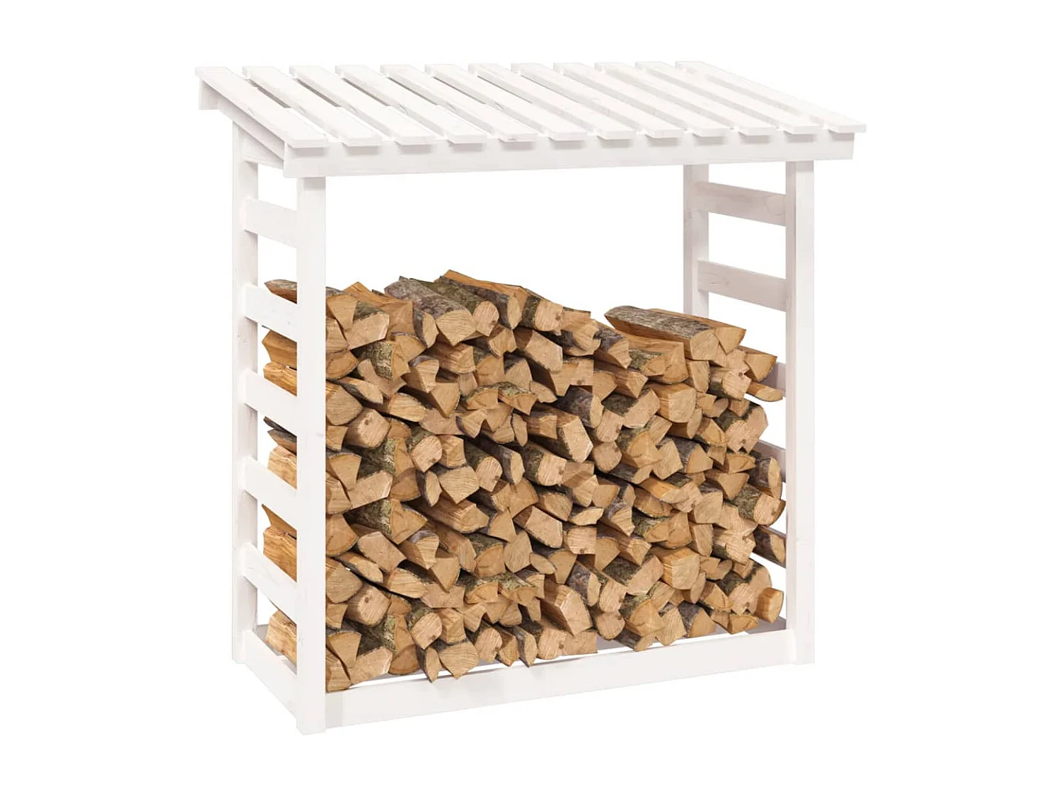 Xarlen  Haardhoutrek 108x64,5x110 cm massief grenenhout wit