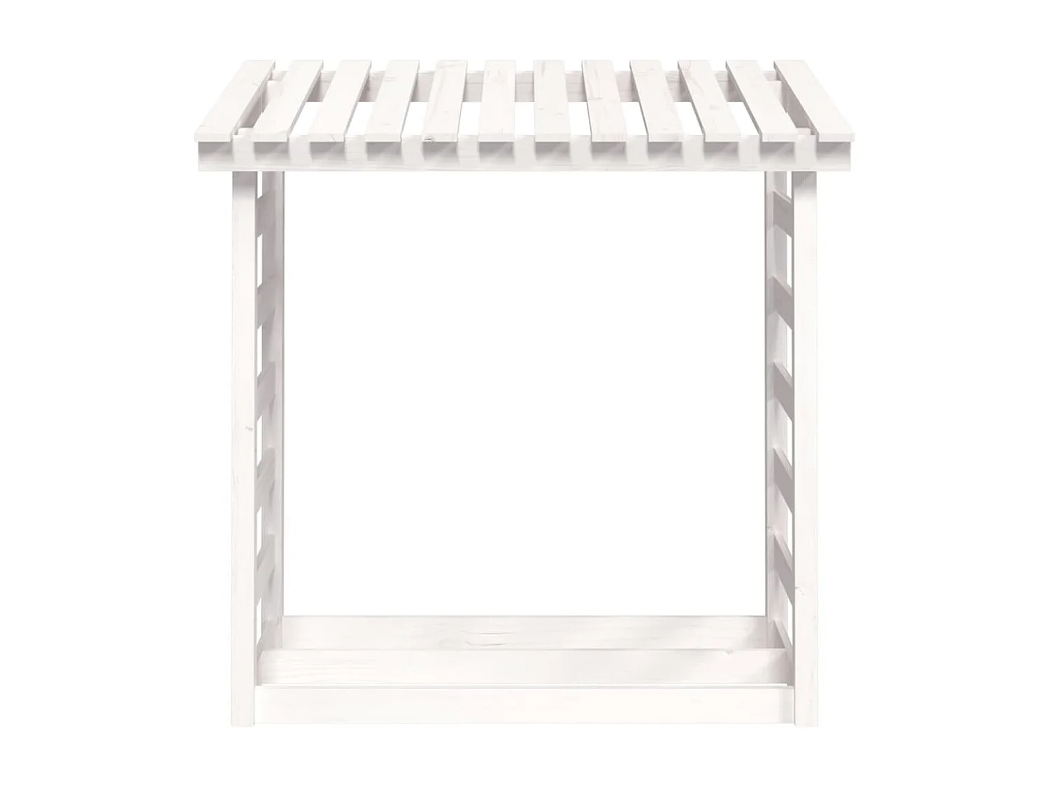 Xarlen  Haardhoutrek 108x64,5x110 cm massief grenenhout wit