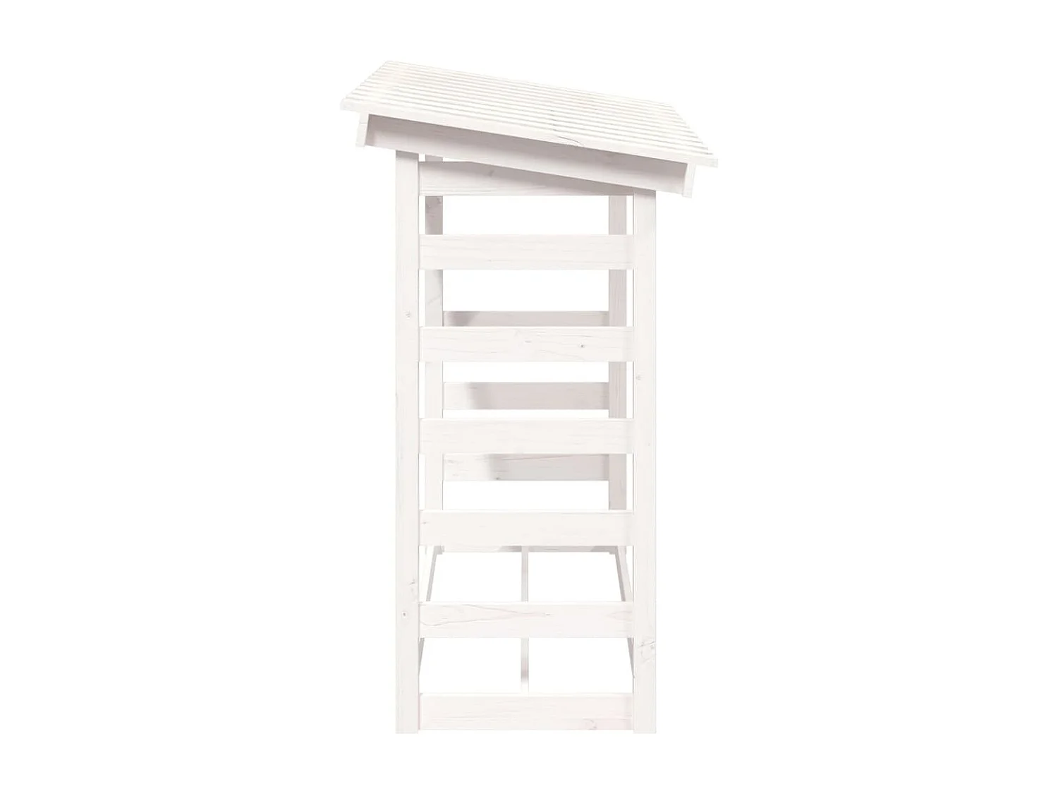 Xarlen  Haardhoutrek 108x64,5x110 cm massief grenenhout wit