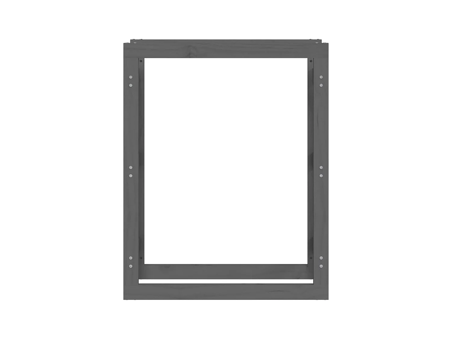 Riemst  Kaminholzregal Grau 80x25x100 cm Massivholz Kiefer