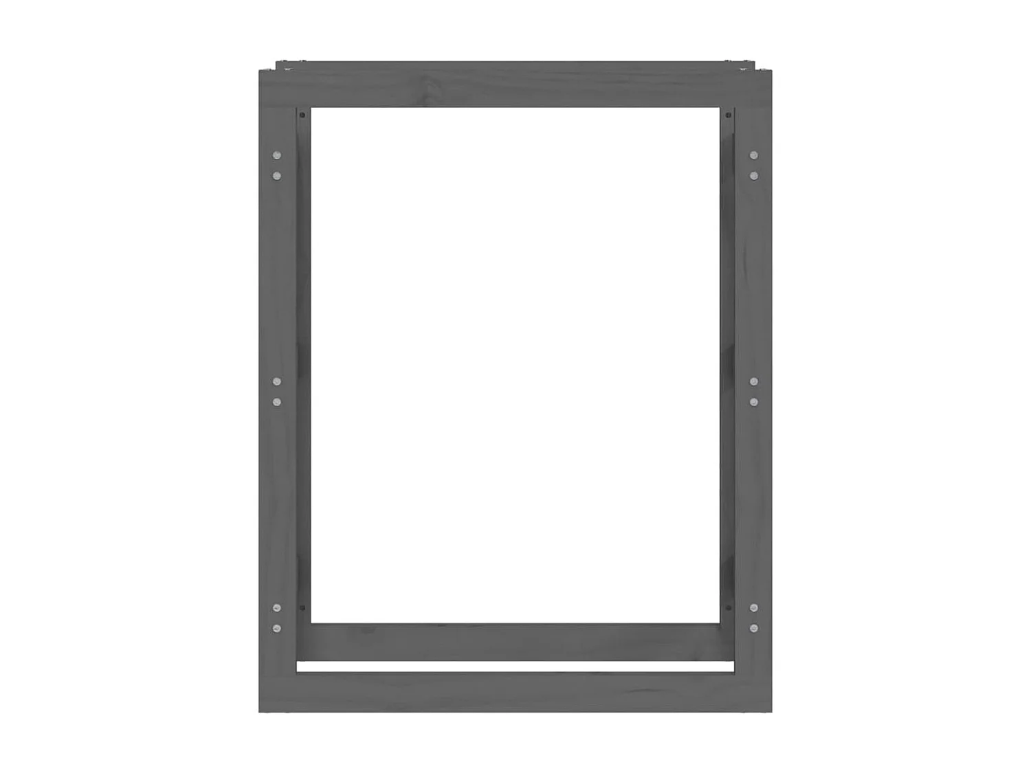 Riemst  Portalegna Grigio 80x25x100 cm in Legno Massello di Pino