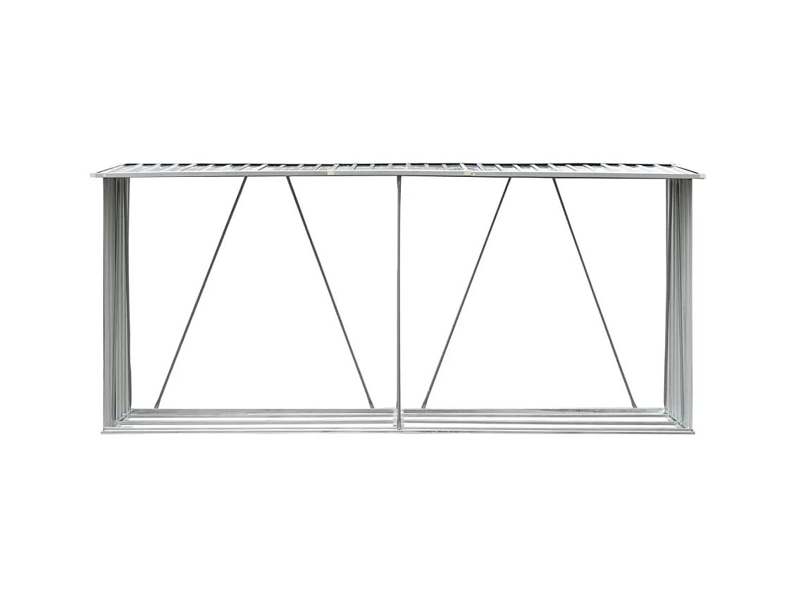 Aulnay-sous-Bois  Brennholzlager Verzinkter Stahl 330x84x152 cm Grün