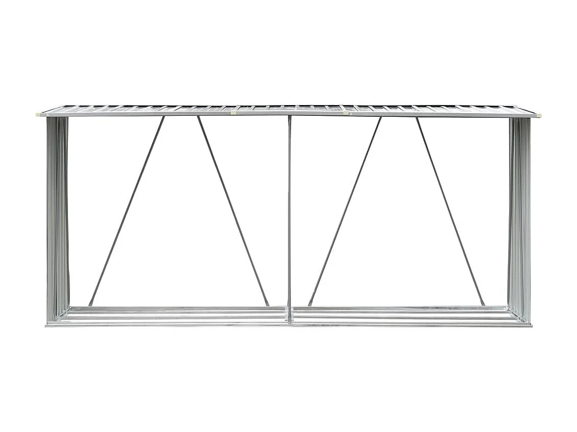 Aulnay-sous-Bois  Abri de stockage de bois Acier galvanisé 330x84x152 cm Vert