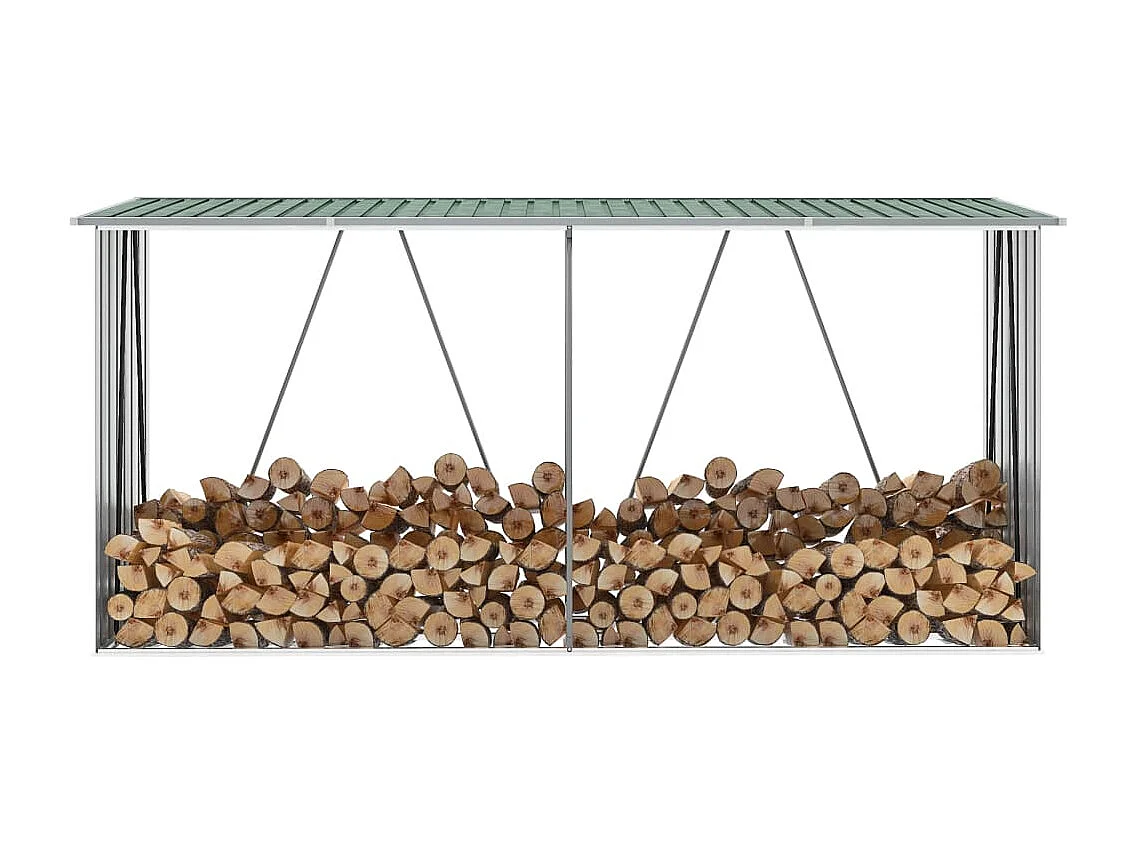 Aulnay-sous-Bois  Brennholzlager Verzinkter Stahl 330x84x152 cm Grün