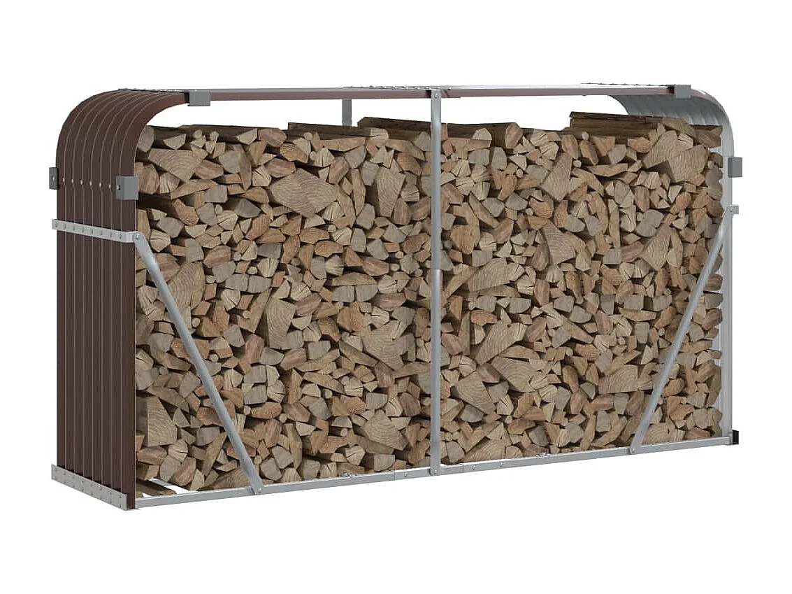 Jilles  Kaminholzunterstand Braun 180x45x100 cm Verzinkter Stahl