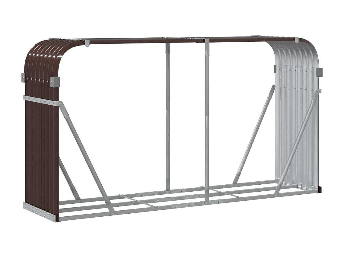 Jilles  Kaminholzunterstand Braun 180x45x100 cm Verzinkter Stahl