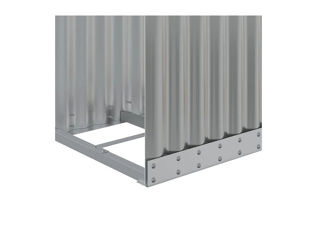 Jilles  Kaminholzunterstand Hellgrau 40x45x170 cm Verzinkter Stahl