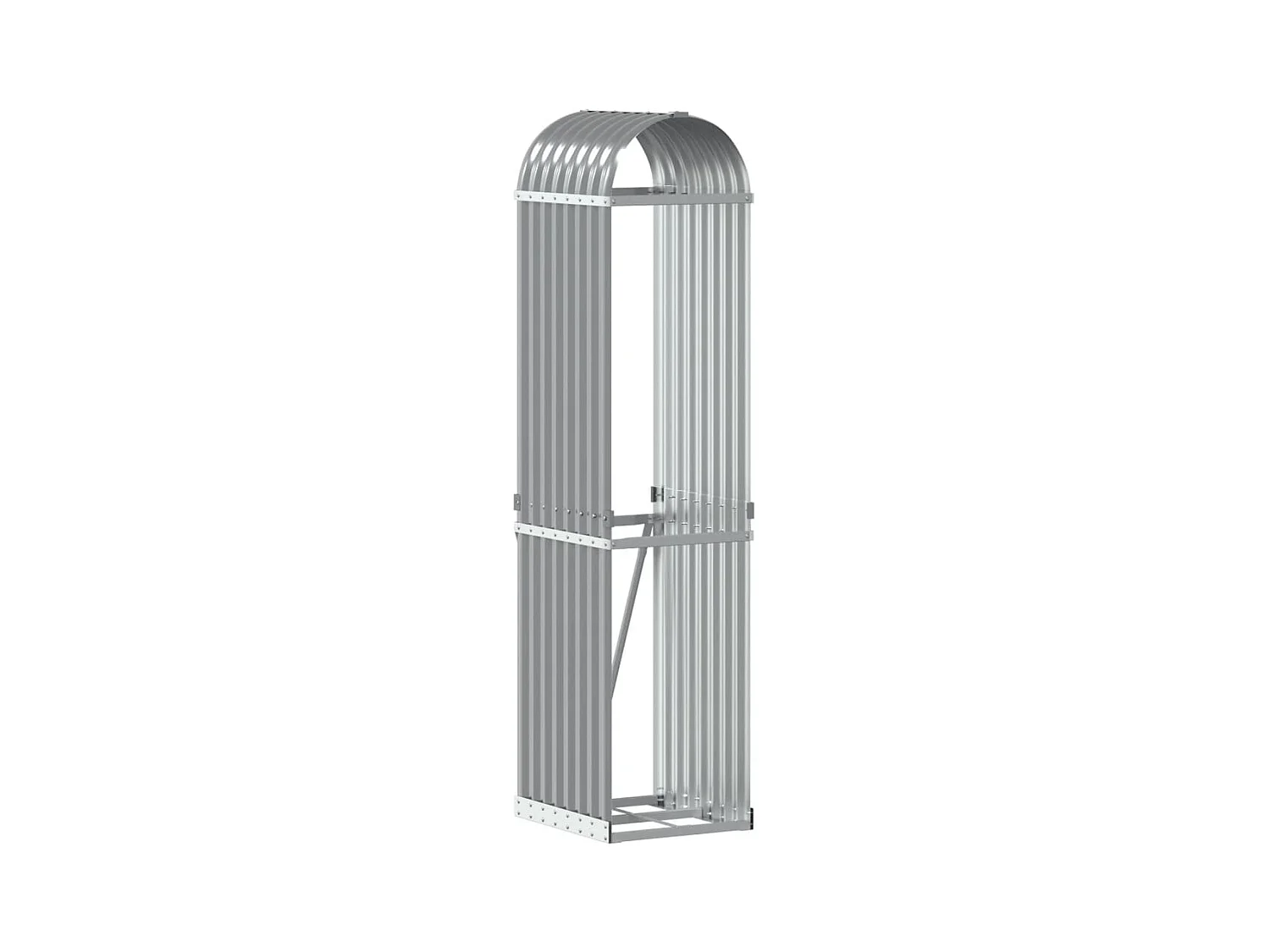 Jilles  Porte-bûches gris clair 40x45x170 cm acier galvanisé