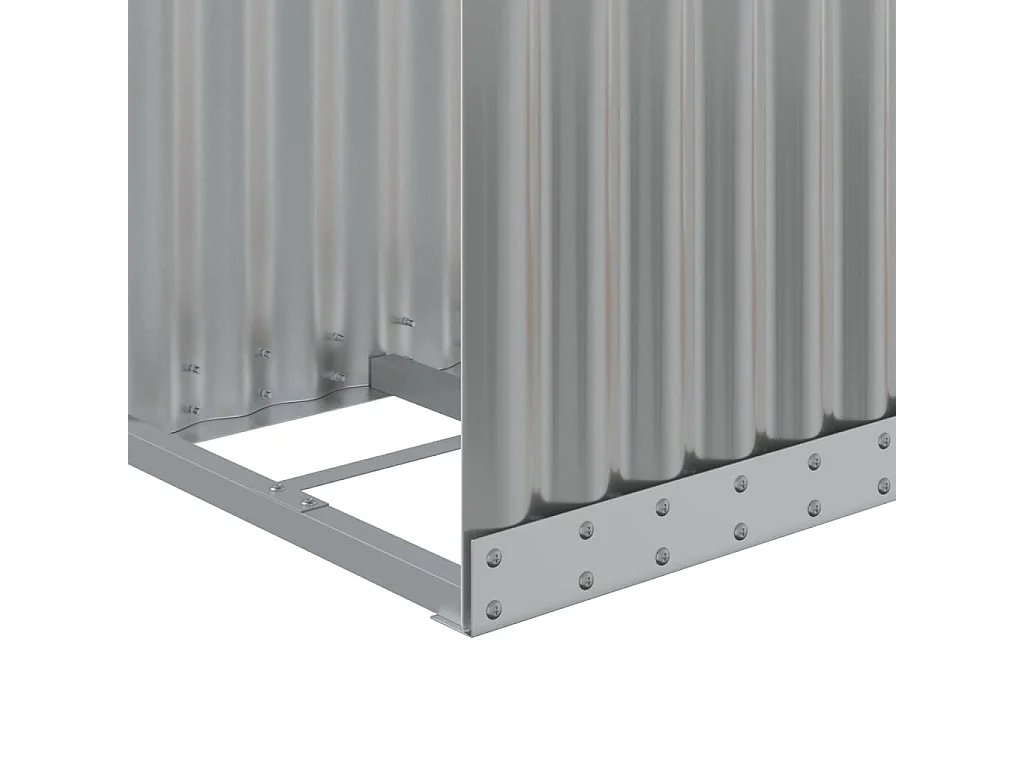 Jilles  Porte-bûches gris clair 40x45x170 cm acier galvanisé