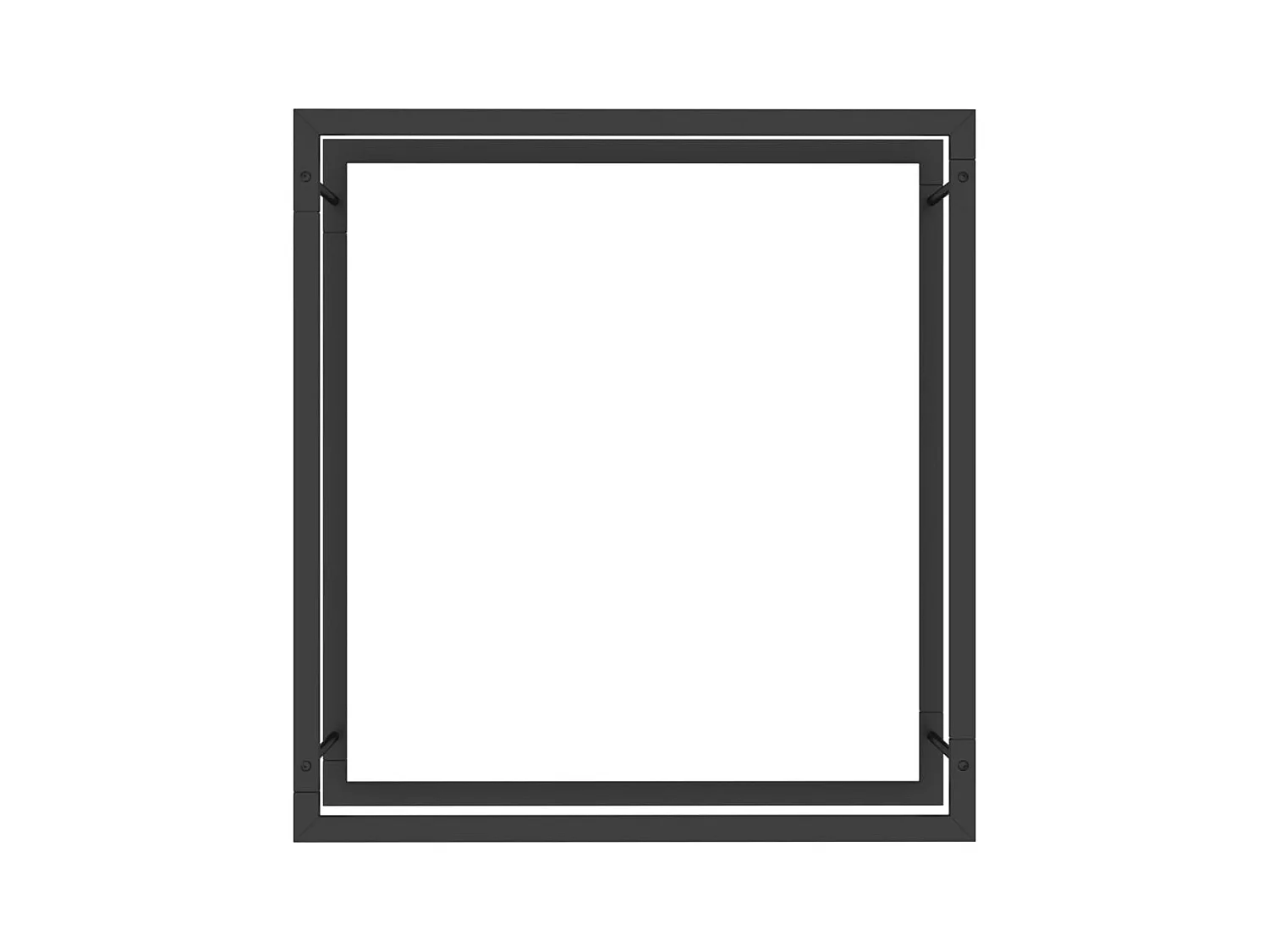 Nichelino  Portant de bois de chauffage Noir mat 80x28x86 cm Acier