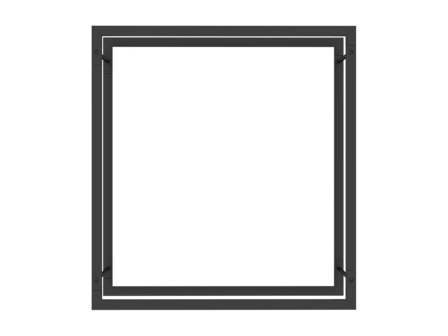 Nichelino  Brennholzregal Mattschwarz 80x28x86 cm Stahl