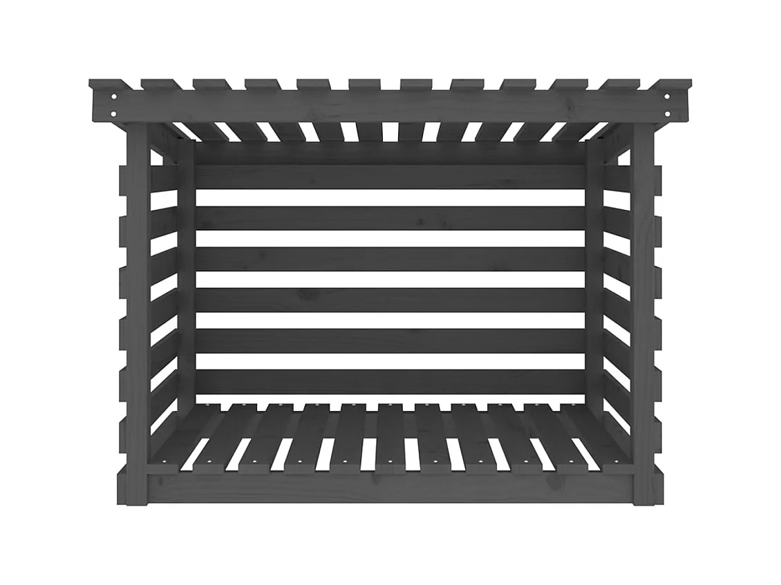 Jaredon  Support pour bois de chauffage Gris 108x73x79 cm Bois de pin