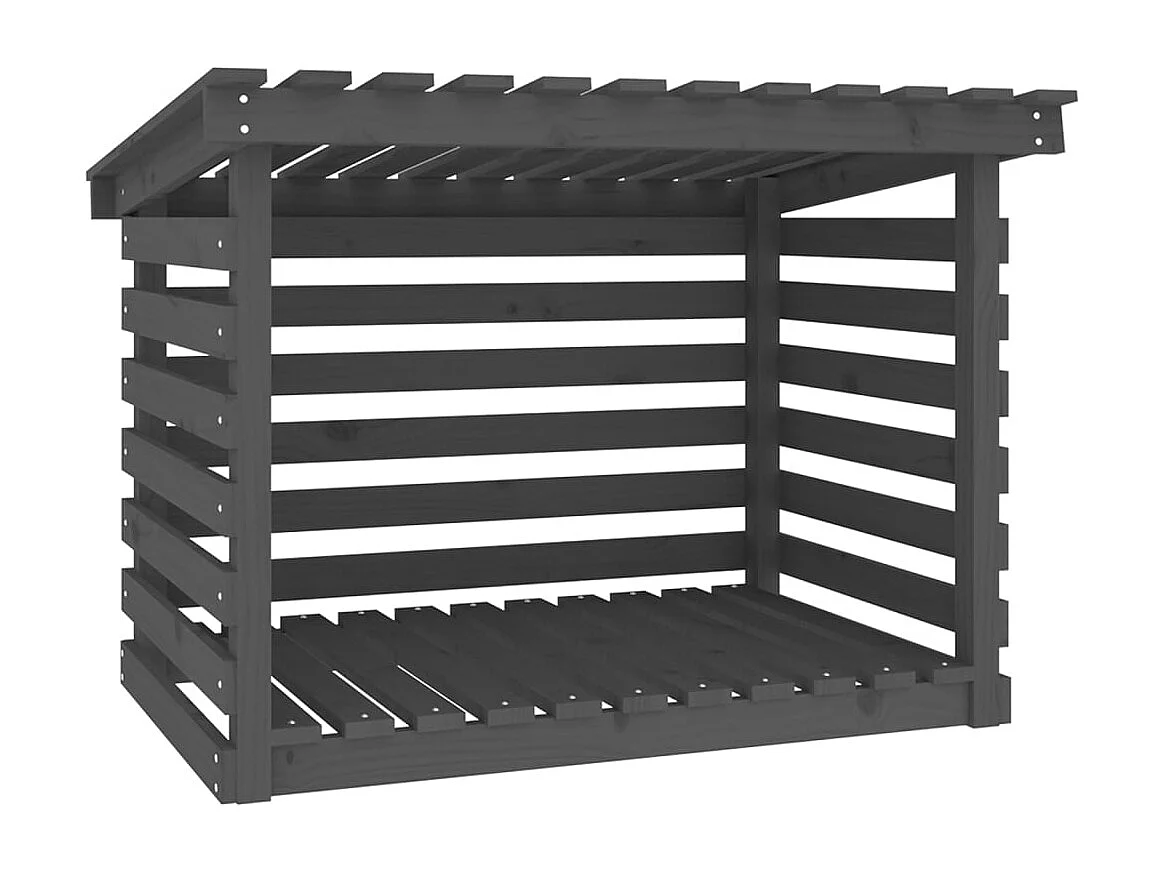 Jaredon  Portalegna Grigio 108x73x79 cm in Legno Massello di Pino