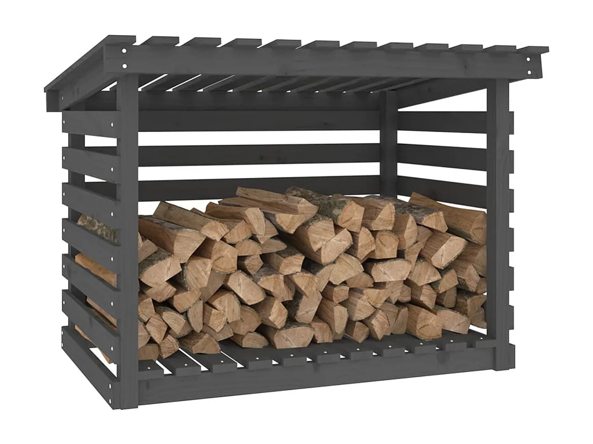 Jaredon  Portalegna Grigio 108x73x79 cm in Legno Massello di Pino