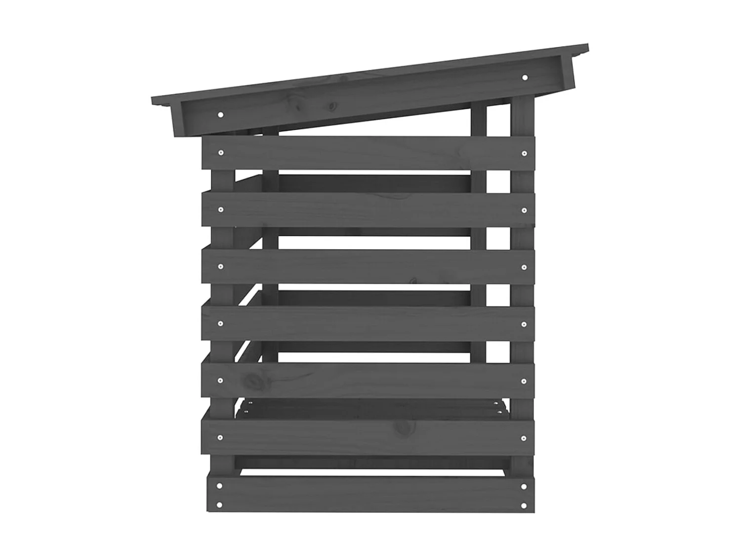 Jaredon  Portalegna Grigio 108x73x79 cm in Legno Massello di Pino