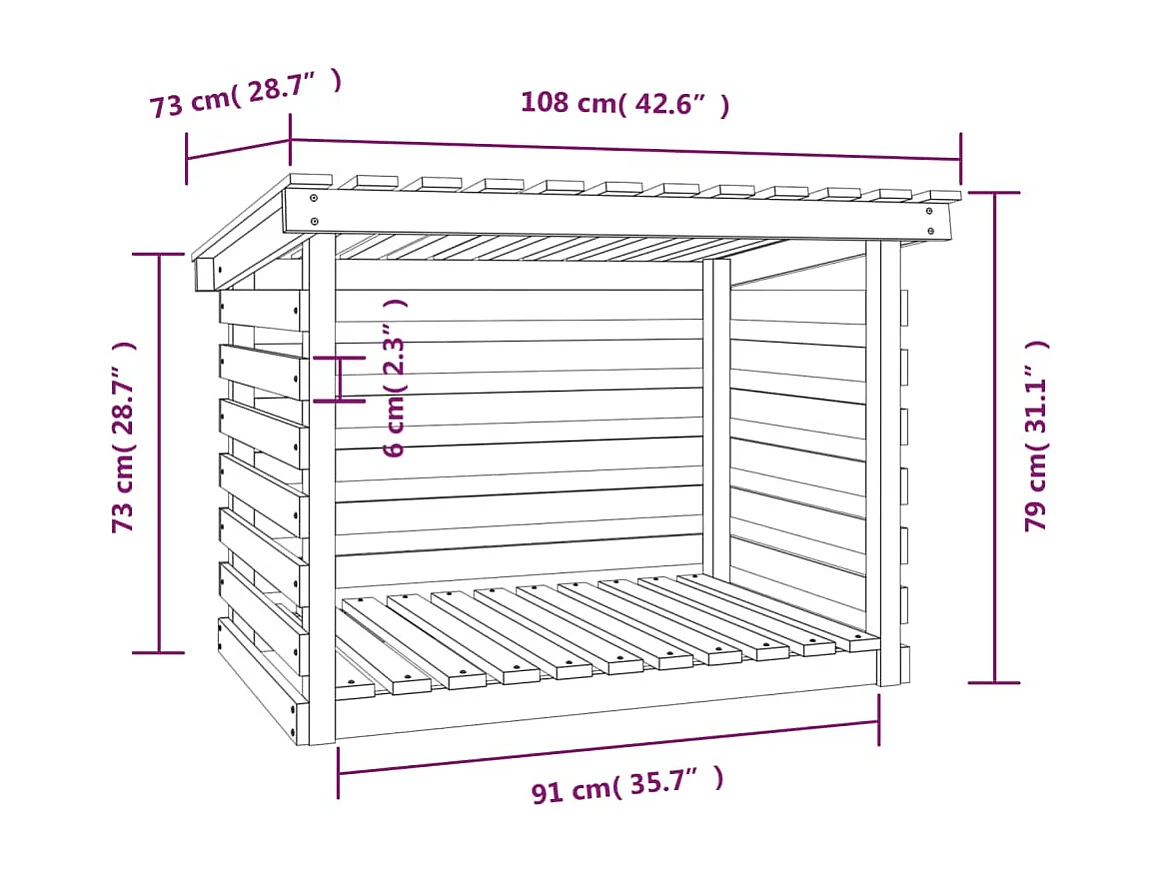 Jaredon  Portalegna Grigio 108x73x79 cm in Legno Massello di Pino