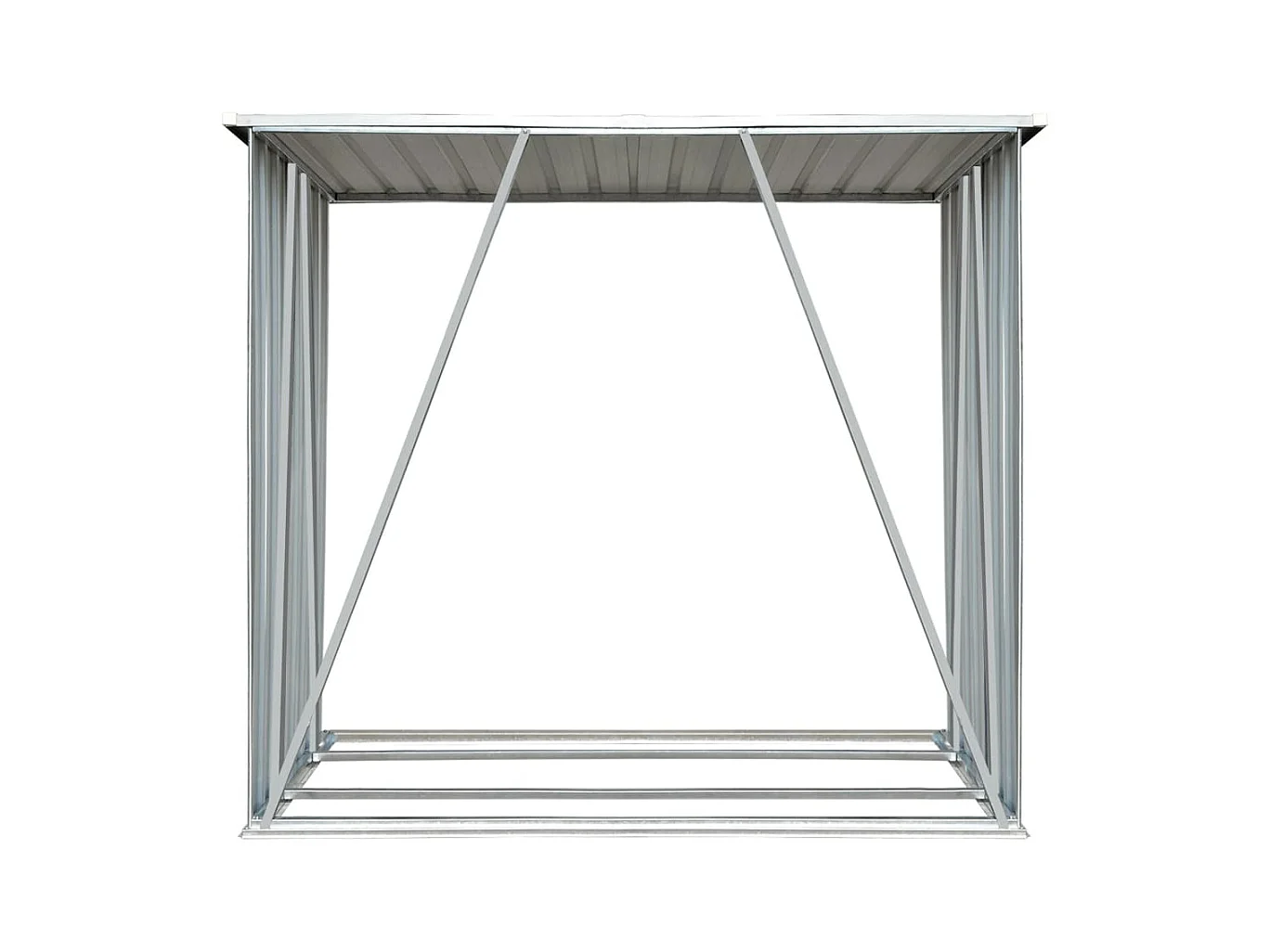 Riley  Brennholzlager Verzinkter Stahl 163 x 83 x 154 cm Grün