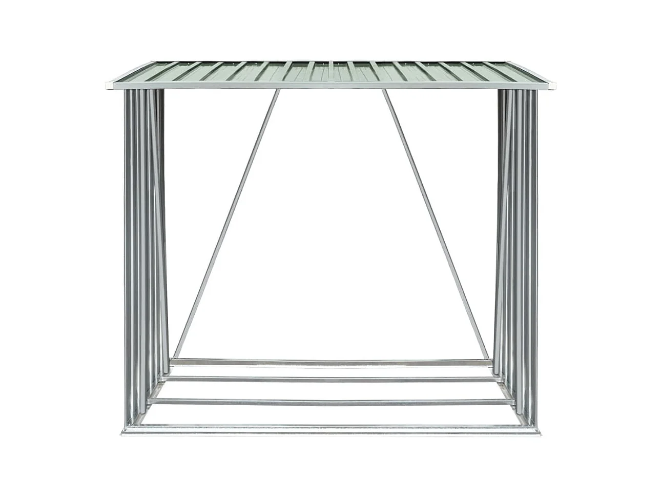 Riley  Brennholzlager Verzinkter Stahl 163 x 83 x 154 cm Grün