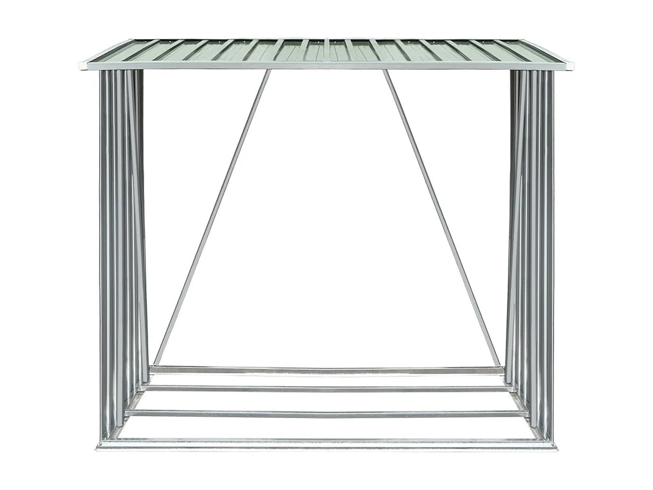 Riley  Brennholzlager Verzinkter Stahl 163 x 83 x 154 cm Grün