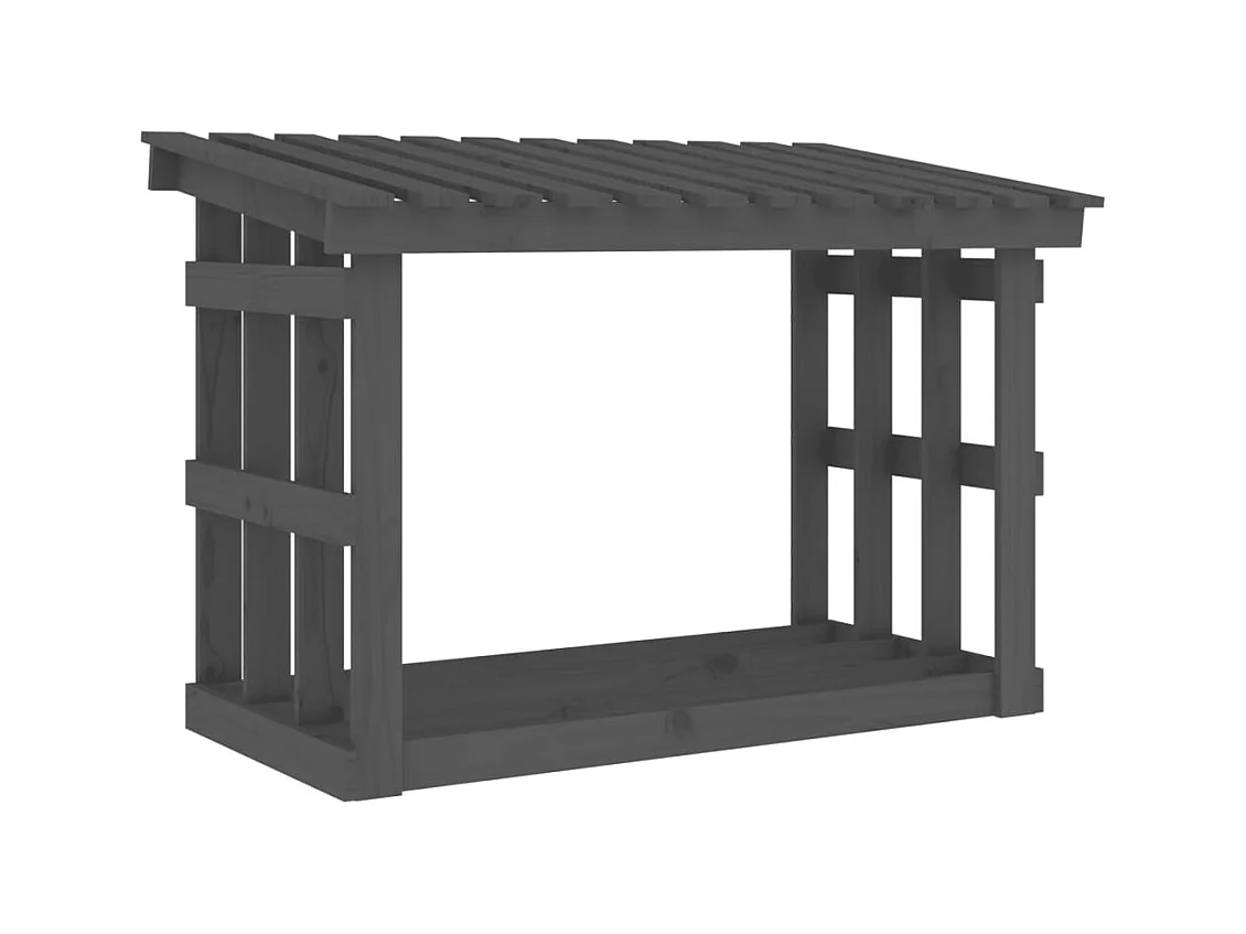 Giarre  Portalegna Grigia 108x64,5x77 cm in Legno Massello di Pino