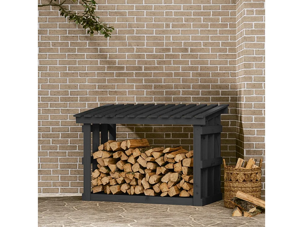 Giarre  Portalegna Grigia 108x64,5x77 cm in Legno Massello di Pino