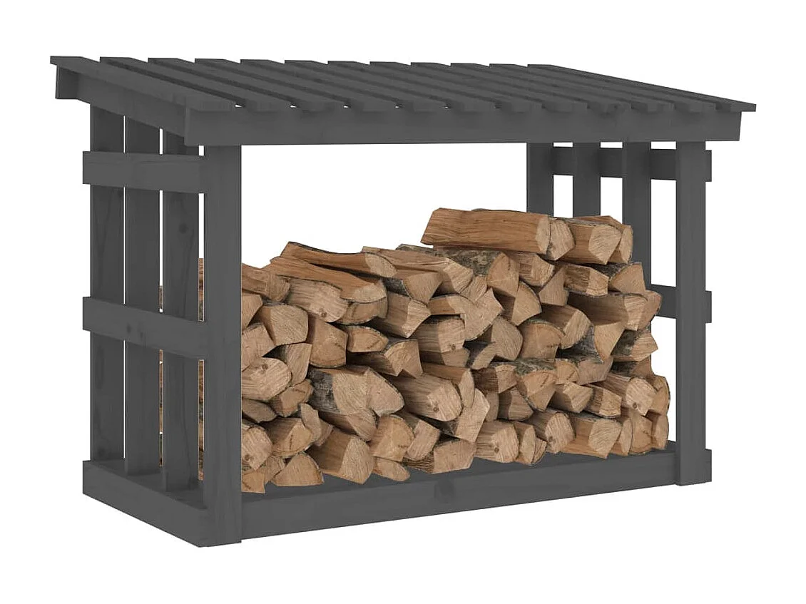 Giarre  Portalegna Grigia 108x64,5x77 cm in Legno Massello di Pino