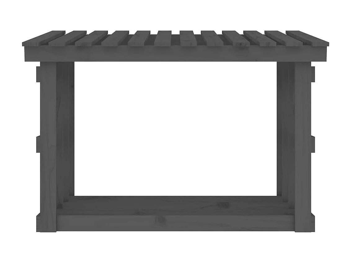 Giarre  Portalegna Grigia 108x64,5x77 cm in Legno Massello di Pino