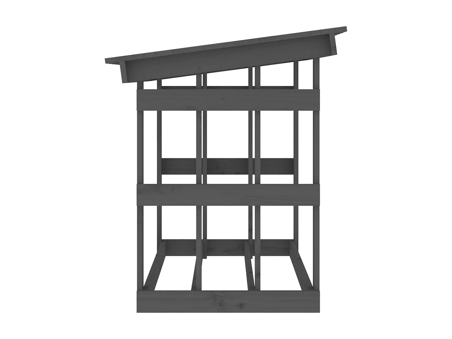 Giarre  Portalegna Grigia 108x64,5x77 cm in Legno Massello di Pino